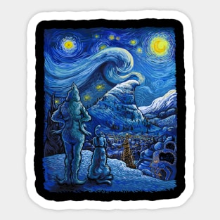 Starry snow flake Sticker